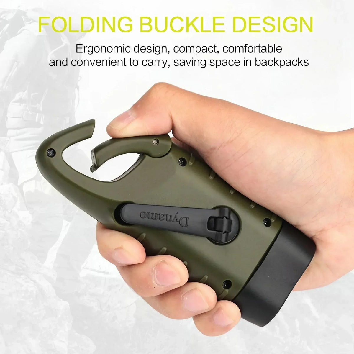 STONEGO Solar Powered LED Flashlight With Emergency Charging Light