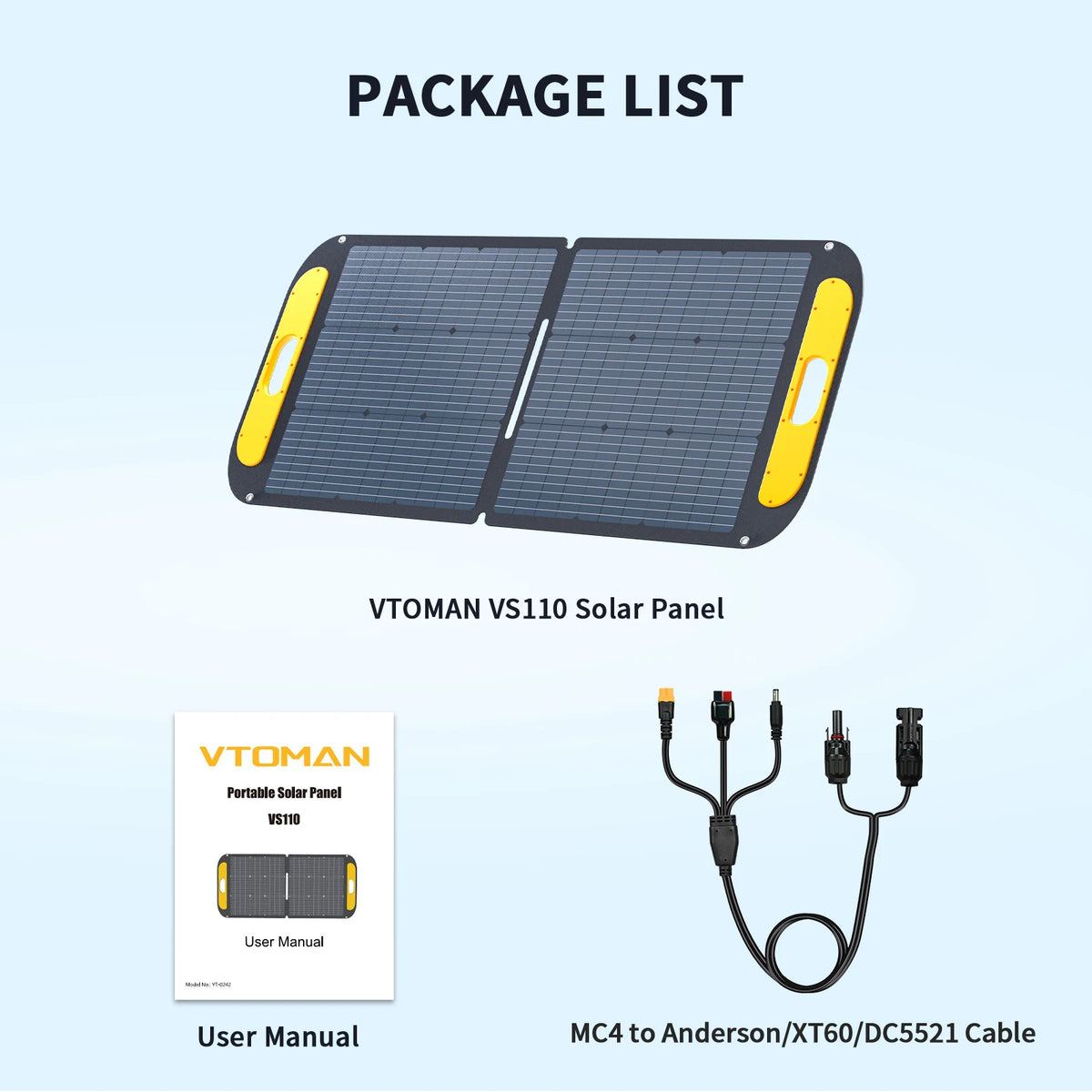 VTOMAN VS110 Foldable Solar Panel for JUMP 600X Power Station