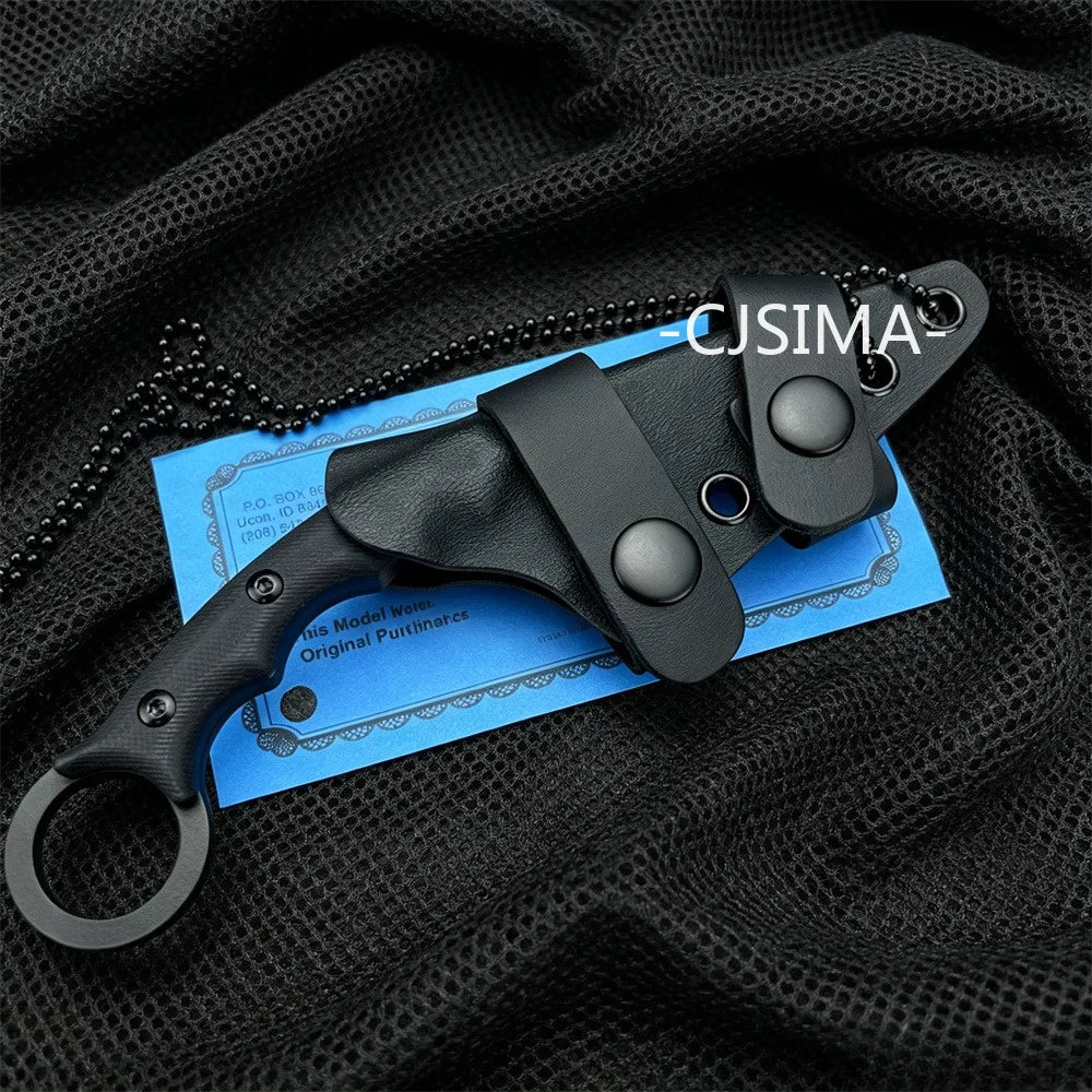 DIY Supplies Fixed Blade Outdoor Camping Knife With Sheath