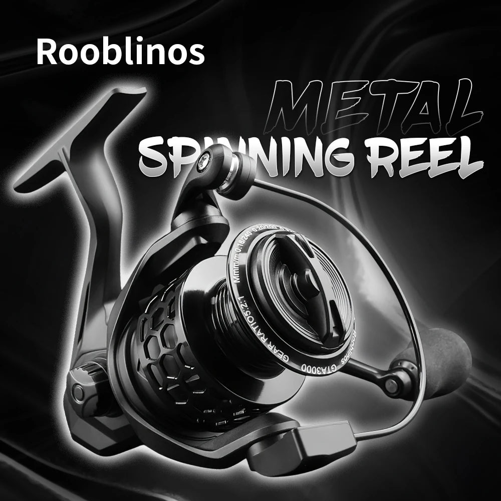 Rooblinos Metal Spinning Reel For Freshwater And Saltwater