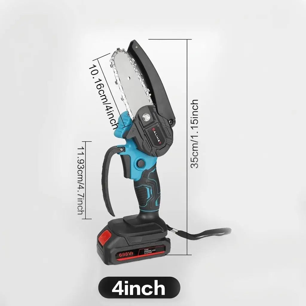 Cordless Rechargeable Handheld Pruning Chainsaw for Garden and Tree Trimming