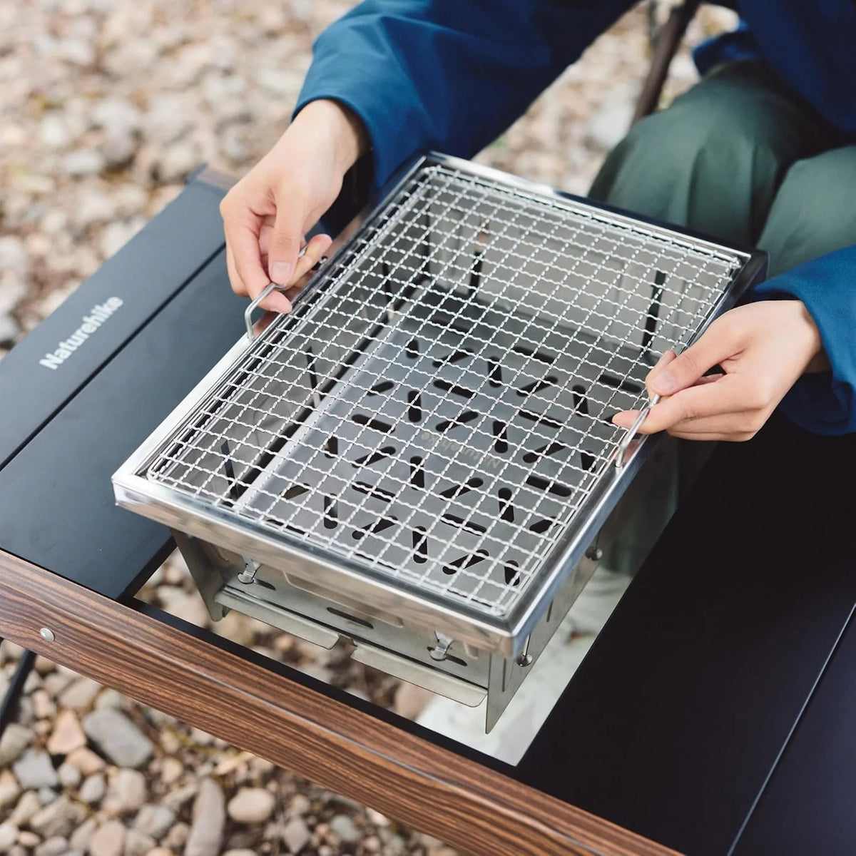 Naturehike Portable Folding Camping Charcoal Grill for IGT Table