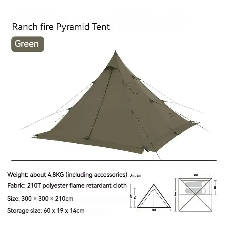 Naturehike Camping Tent With Chimney Window And Double Layer