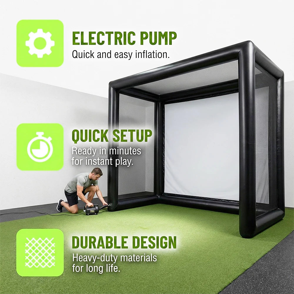 Ejia Inflatable Golf Simulator Enclosure With Projection Screen