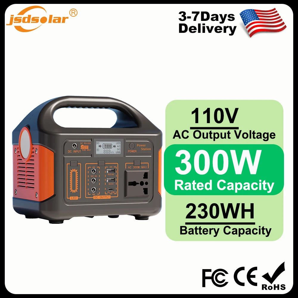 GaiaRay Portable Power Station With LED Light