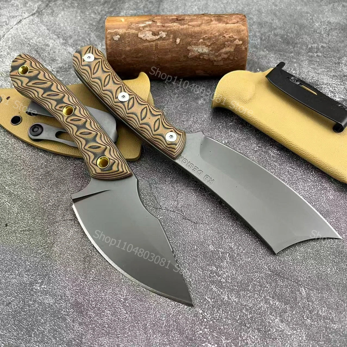 DIY Outdoor Camping Fixed Blade Stainless Steel Knife