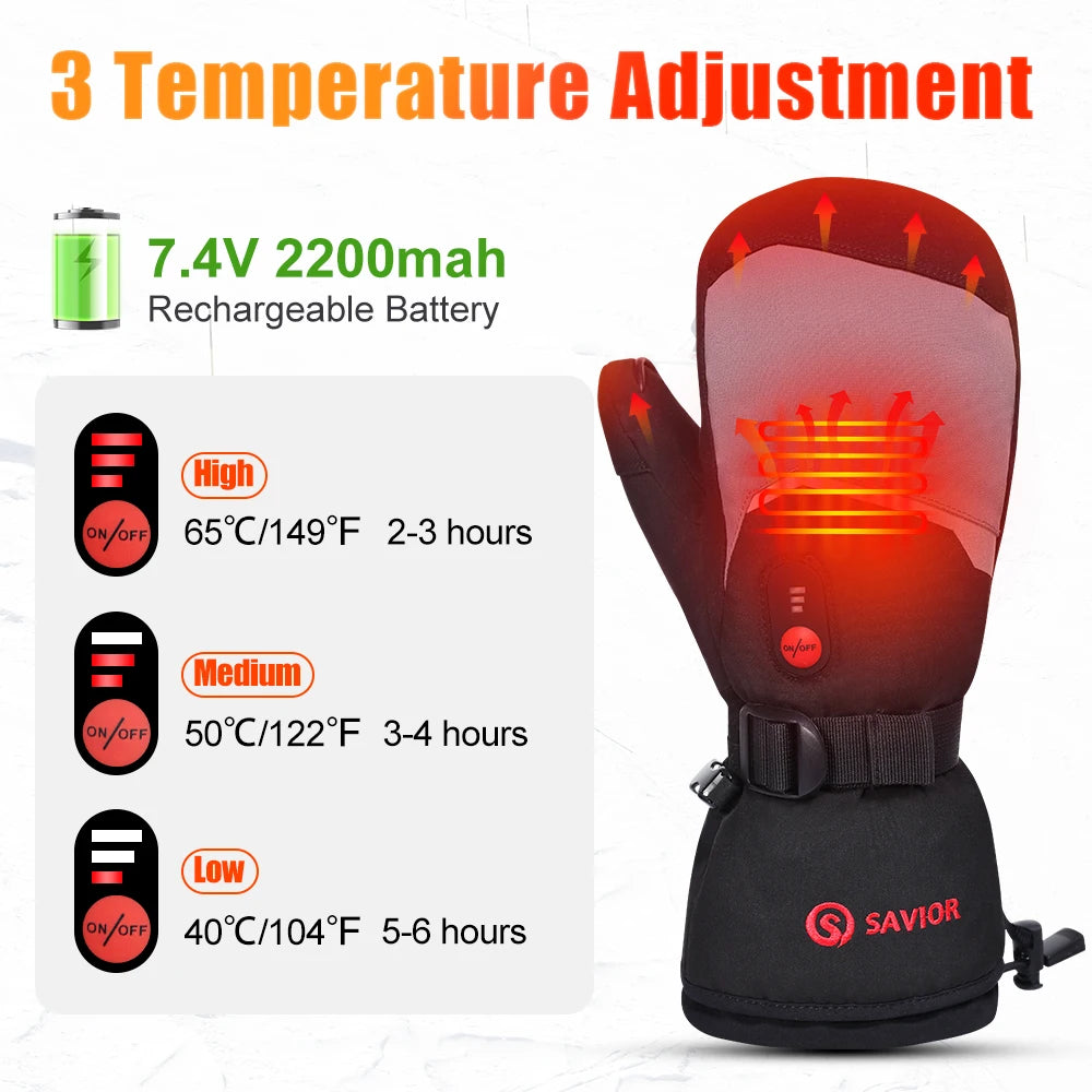 Snow Deer Electric Heated Gloves With Three Heat Levels