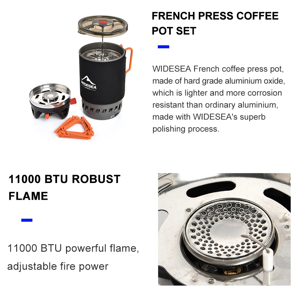 Widesea Camping Stove Cooking System With Heat Exchanger