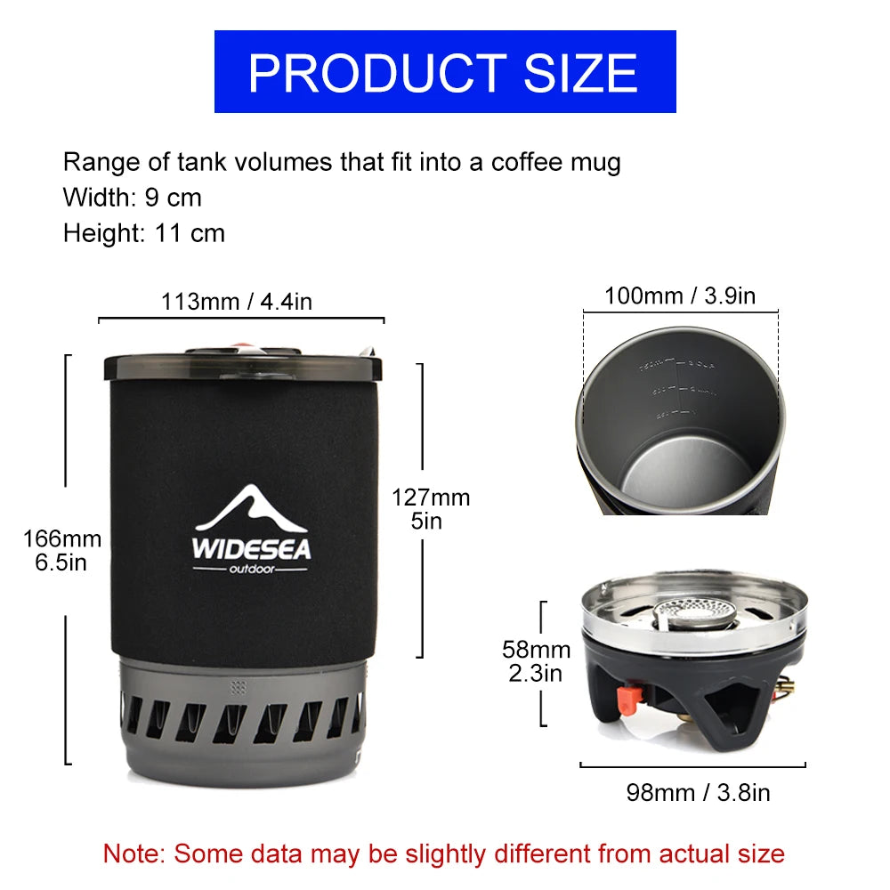 Widesea Camping Stove Cooking System With Heat Exchanger
